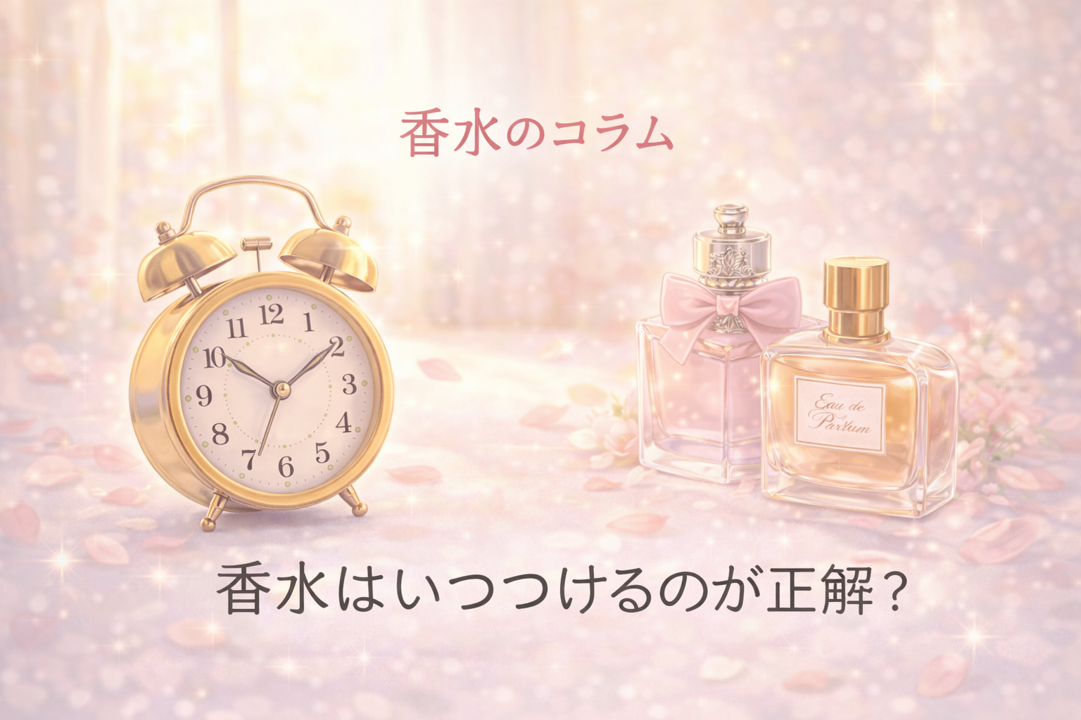 香水はいつつけるのが正解？初心者の疑問を解説。